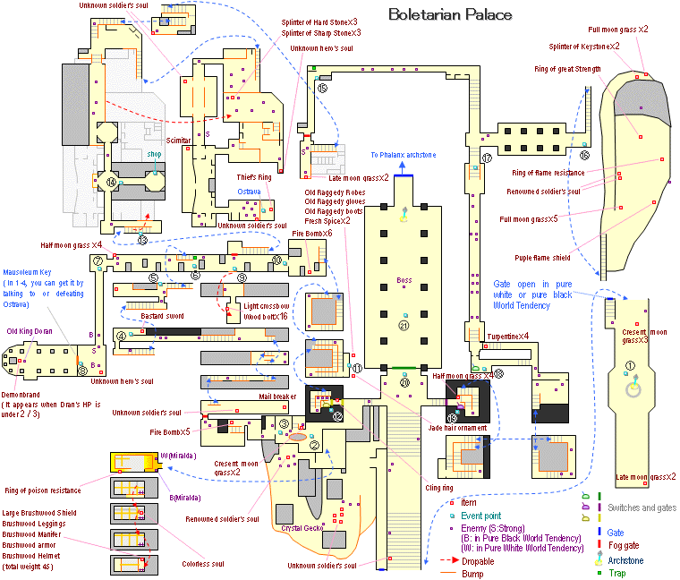 Boletarian Palace's map