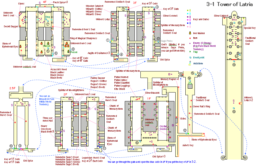 Demon's Souls [3-1]Tower of Latria's map