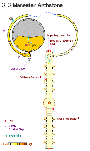 Demon's souls [3-3]Maneater Archstone's map