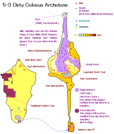 Demon's souls [5-3]Dirty Colossus Archstone's map