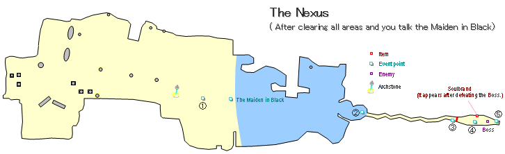 Demon's souls the Nexes's map